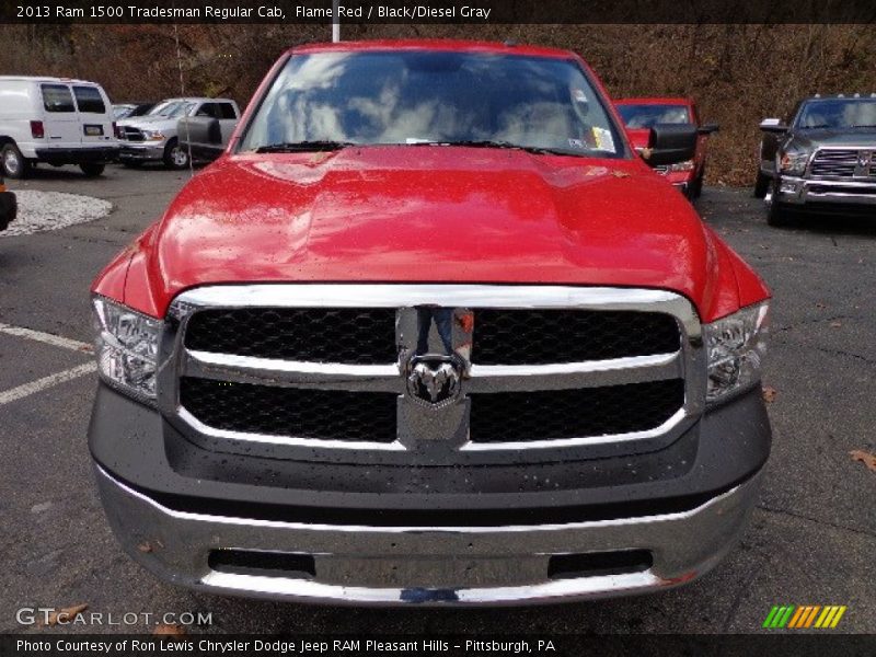 Flame Red / Black/Diesel Gray 2013 Ram 1500 Tradesman Regular Cab