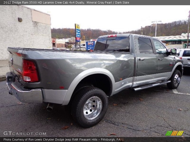 Mineral Gray Pearl / Dark Slate 2012 Dodge Ram 3500 HD Laramie Crew Cab 4x4 Dually