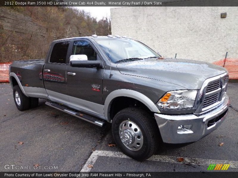 Front 3/4 View of 2012 Ram 3500 HD Laramie Crew Cab 4x4 Dually
