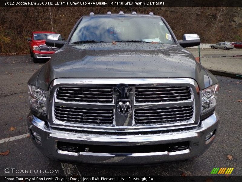 Mineral Gray Pearl / Dark Slate 2012 Dodge Ram 3500 HD Laramie Crew Cab 4x4 Dually