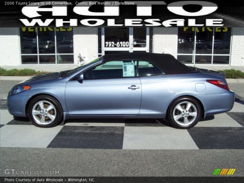 Cosmic Blue Metallic / Dark Stone 2006 Toyota Solara SE V6 Convertible