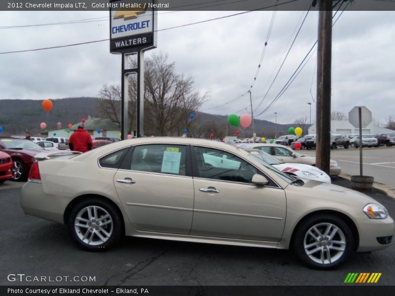 Gold Mist Metallic / Neutral 2012 Chevrolet Impala LTZ