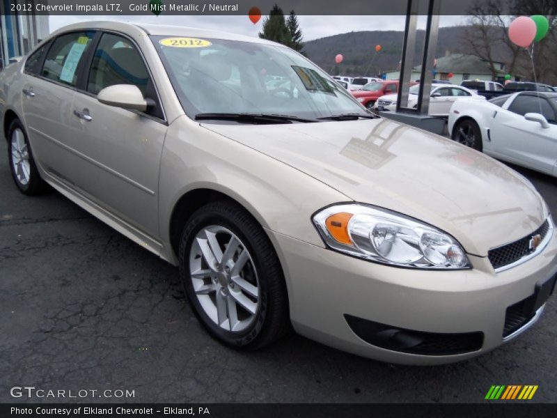 Gold Mist Metallic / Neutral 2012 Chevrolet Impala LTZ