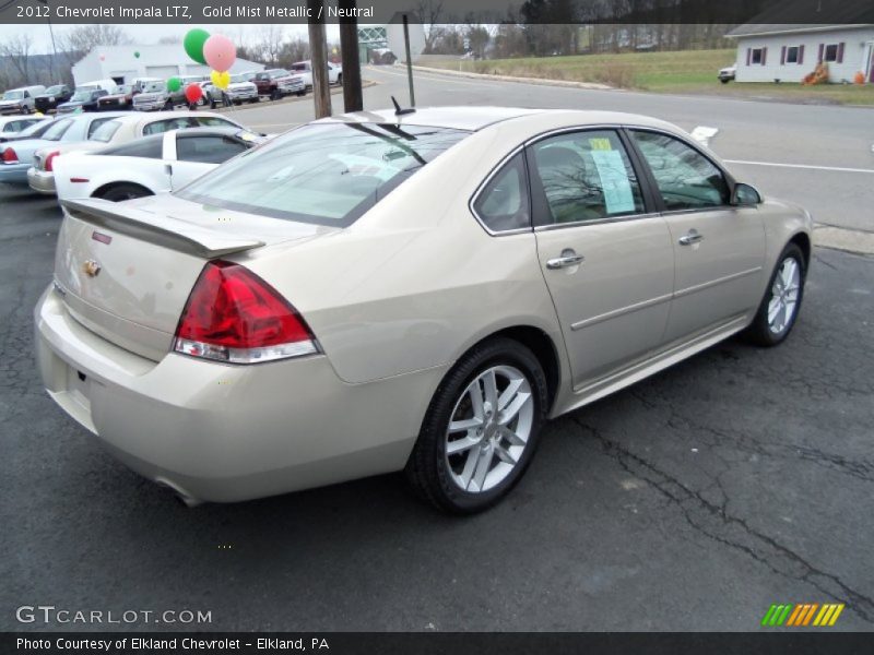 Gold Mist Metallic / Neutral 2012 Chevrolet Impala LTZ