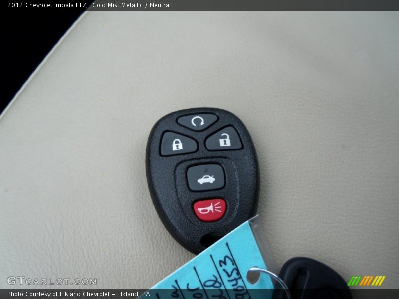 Gold Mist Metallic / Neutral 2012 Chevrolet Impala LTZ