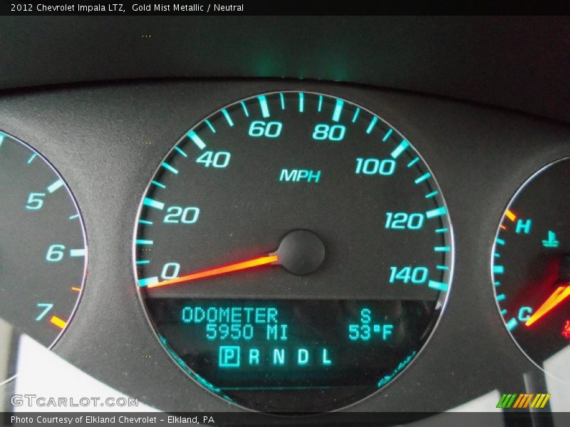 Gold Mist Metallic / Neutral 2012 Chevrolet Impala LTZ