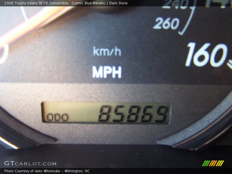 Cosmic Blue Metallic / Dark Stone 2006 Toyota Solara SE V6 Convertible