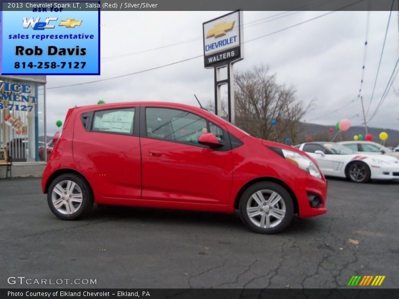 Salsa (Red) / Silver/Silver 2013 Chevrolet Spark LT