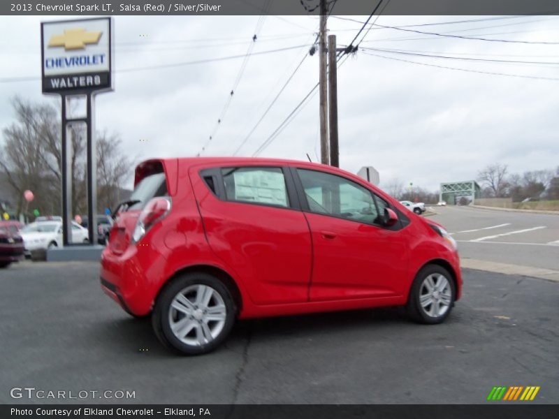 Salsa (Red) / Silver/Silver 2013 Chevrolet Spark LT