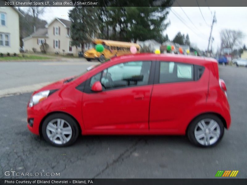 Salsa (Red) / Silver/Silver 2013 Chevrolet Spark LT