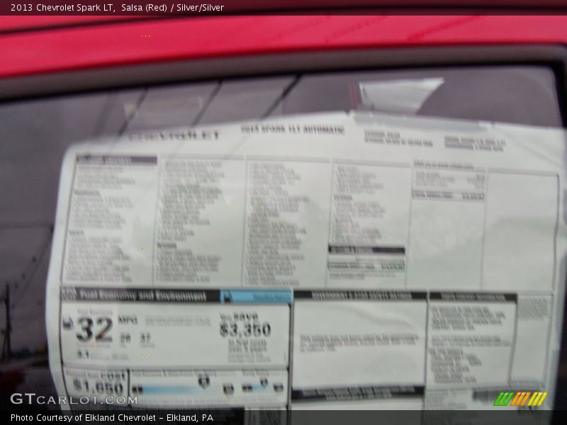 Salsa (Red) / Silver/Silver 2013 Chevrolet Spark LT