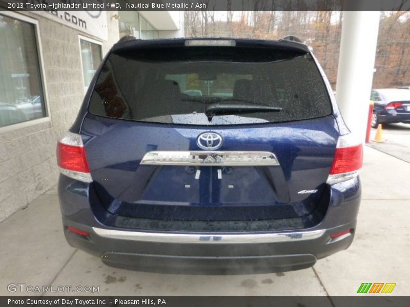 Nautical Blue Metallic / Ash 2013 Toyota Highlander Limited 4WD