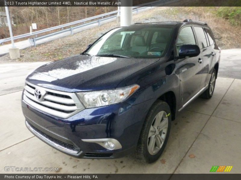Nautical Blue Metallic / Ash 2013 Toyota Highlander Limited 4WD