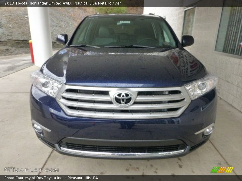 Nautical Blue Metallic / Ash 2013 Toyota Highlander Limited 4WD