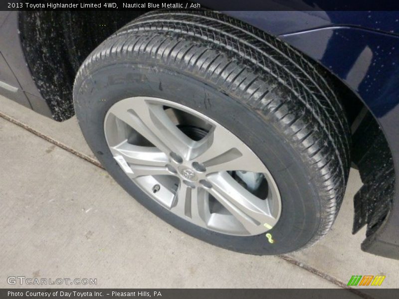 Nautical Blue Metallic / Ash 2013 Toyota Highlander Limited 4WD