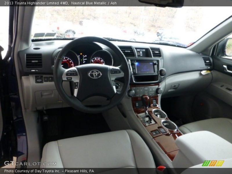 Nautical Blue Metallic / Ash 2013 Toyota Highlander Limited 4WD