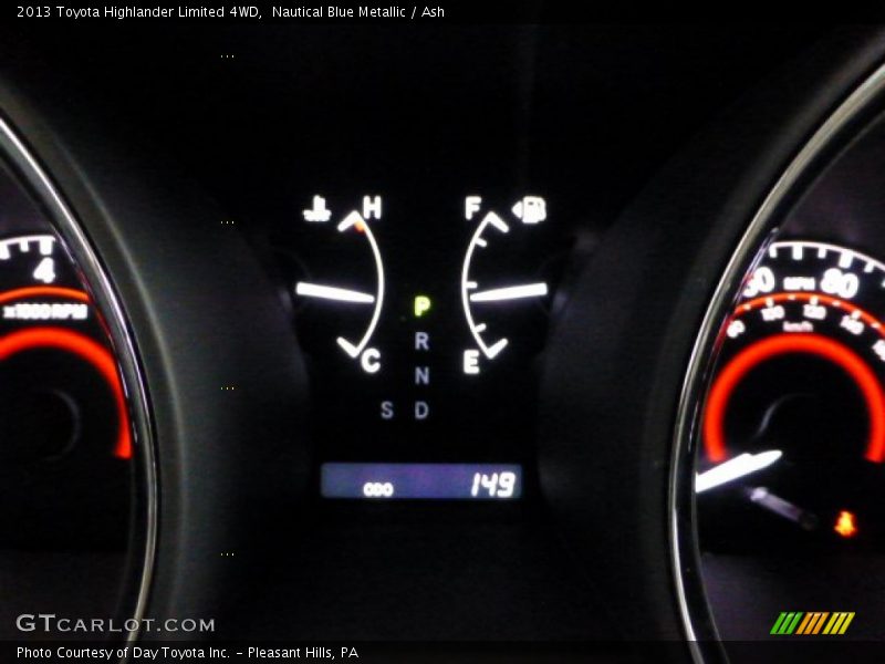 Nautical Blue Metallic / Ash 2013 Toyota Highlander Limited 4WD