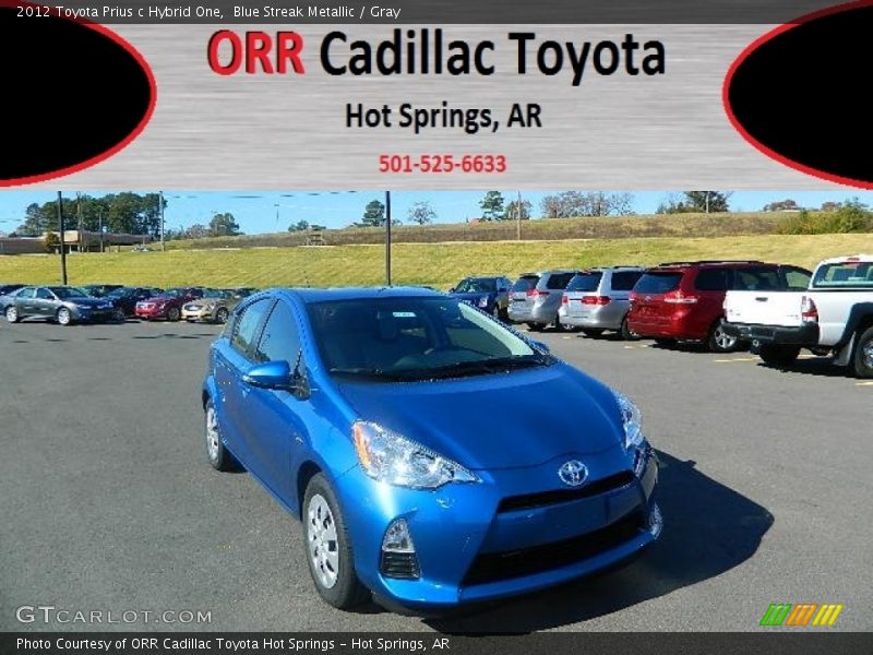 Blue Streak Metallic / Gray 2012 Toyota Prius c Hybrid One