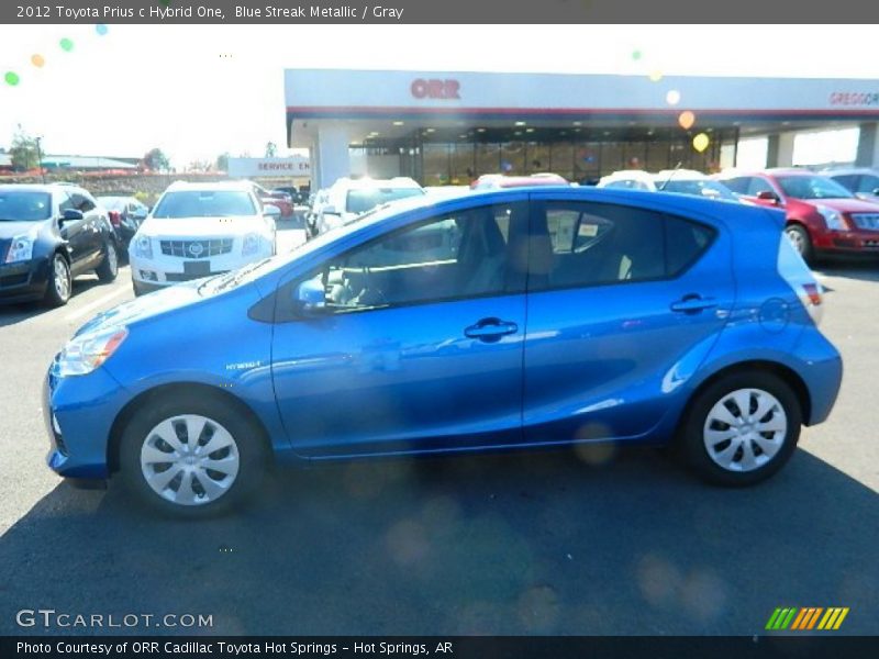 Blue Streak Metallic / Gray 2012 Toyota Prius c Hybrid One