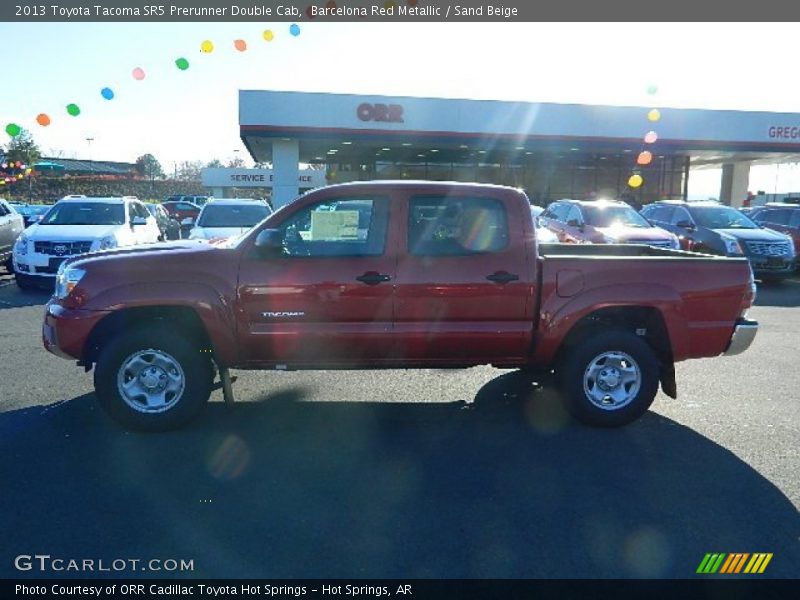 Barcelona Red Metallic / Sand Beige 2013 Toyota Tacoma SR5 Prerunner Double Cab
