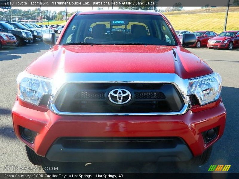 Barcelona Red Metallic / Sand Beige 2013 Toyota Tacoma SR5 Prerunner Double Cab