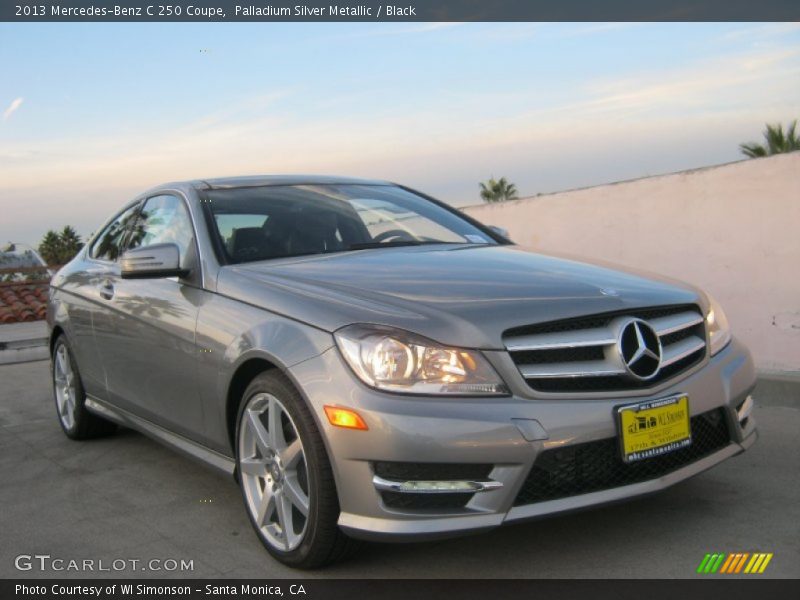 Palladium Silver Metallic / Black 2013 Mercedes-Benz C 250 Coupe
