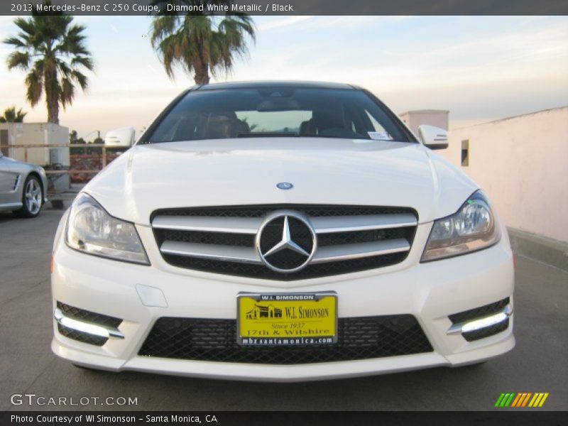 Diamond White Metallic / Black 2013 Mercedes-Benz C 250 Coupe