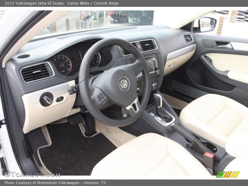 Candy White / Cornsilk Beige 2013 Volkswagen Jetta SE Sedan