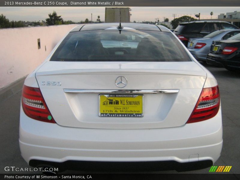Diamond White Metallic / Black 2013 Mercedes-Benz C 250 Coupe