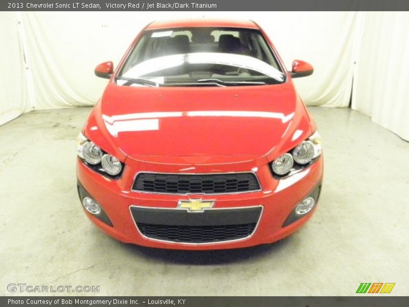 Victory Red / Jet Black/Dark Titanium 2013 Chevrolet Sonic LT Sedan