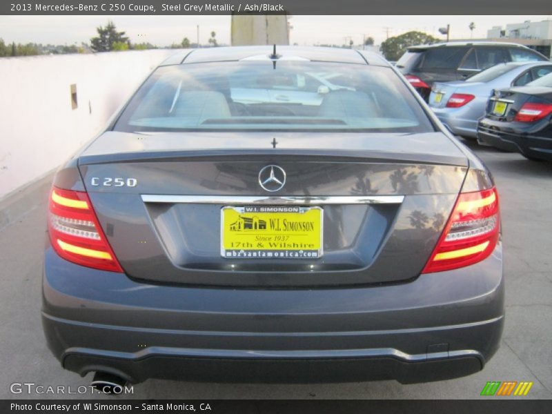 Steel Grey Metallic / Ash/Black 2013 Mercedes-Benz C 250 Coupe