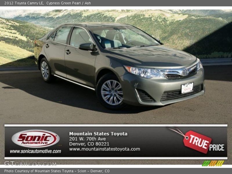 Cypress Green Pearl / Ash 2012 Toyota Camry LE