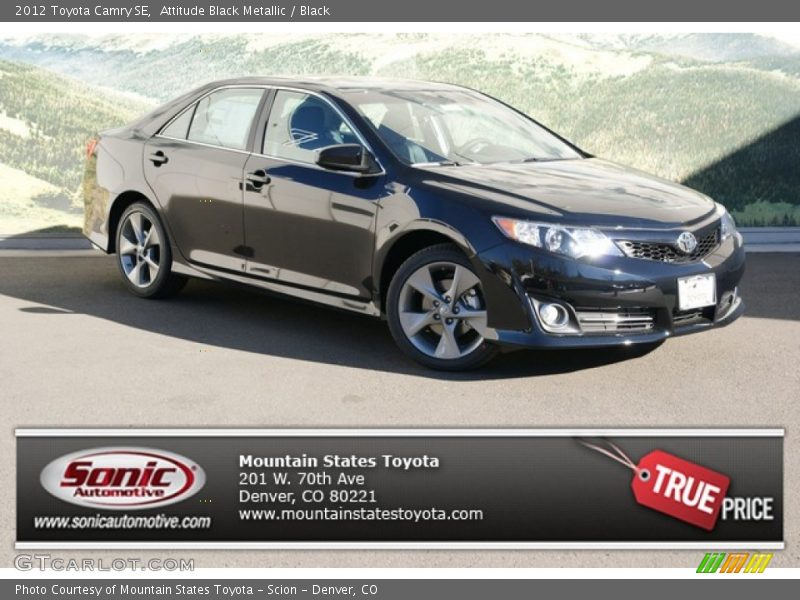 Attitude Black Metallic / Black 2012 Toyota Camry SE