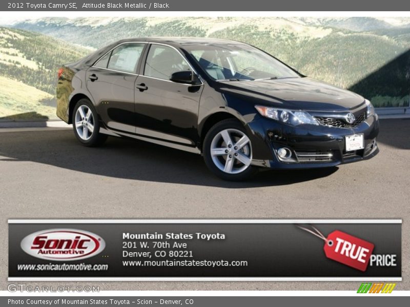 Attitude Black Metallic / Black 2012 Toyota Camry SE
