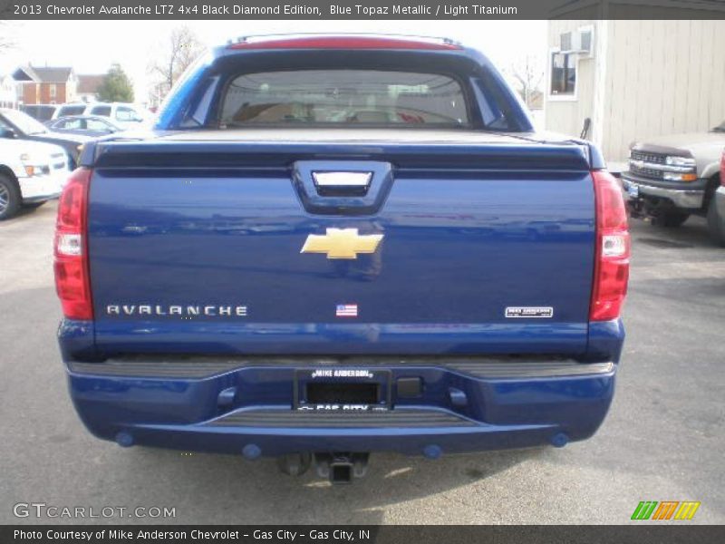 Blue Topaz Metallic / Light Titanium 2013 Chevrolet Avalanche LTZ 4x4 Black Diamond Edition