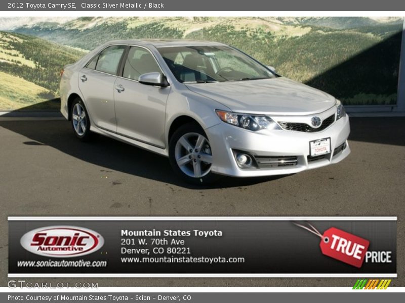 Classic Silver Metallic / Black 2012 Toyota Camry SE