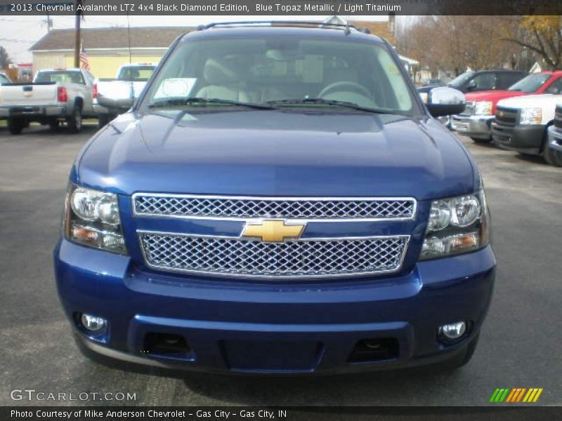 Blue Topaz Metallic / Light Titanium 2013 Chevrolet Avalanche LTZ 4x4 Black Diamond Edition