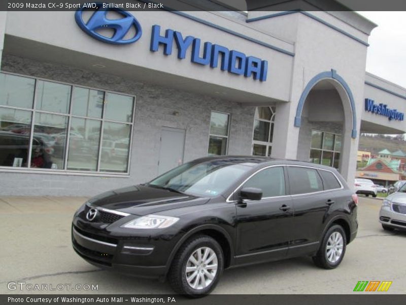 Brilliant Black / Black 2009 Mazda CX-9 Sport AWD