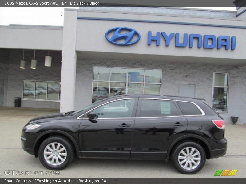 Brilliant Black / Black 2009 Mazda CX-9 Sport AWD