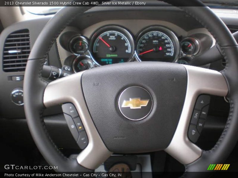 Silver Ice Metallic / Ebony 2013 Chevrolet Silverado 1500 Hybrid Crew Cab 4WD