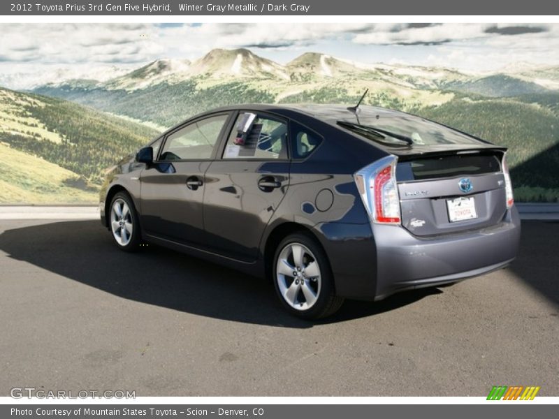 Winter Gray Metallic / Dark Gray 2012 Toyota Prius 3rd Gen Five Hybrid