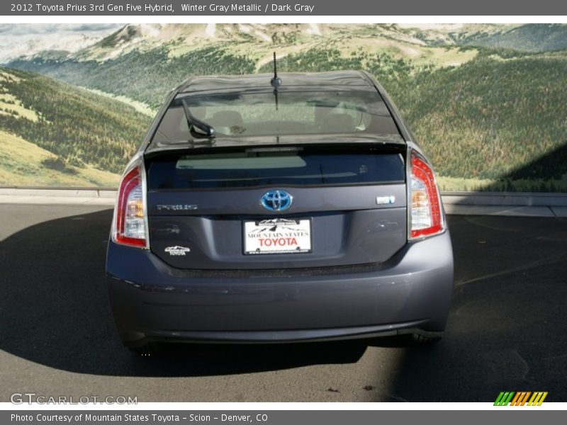 Winter Gray Metallic / Dark Gray 2012 Toyota Prius 3rd Gen Five Hybrid