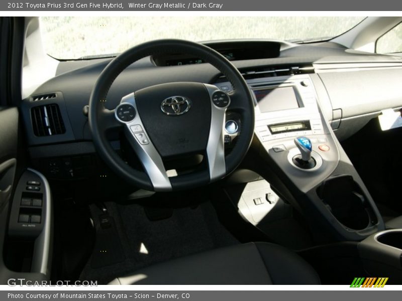 Winter Gray Metallic / Dark Gray 2012 Toyota Prius 3rd Gen Five Hybrid
