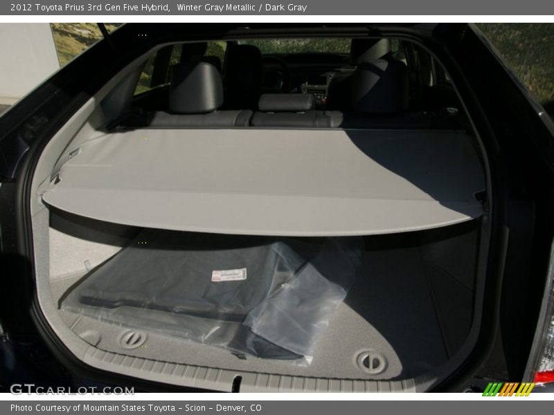 Winter Gray Metallic / Dark Gray 2012 Toyota Prius 3rd Gen Five Hybrid