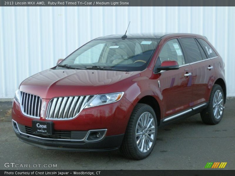 Ruby Red Tinted Tri-Coat / Medium Light Stone 2013 Lincoln MKX AWD