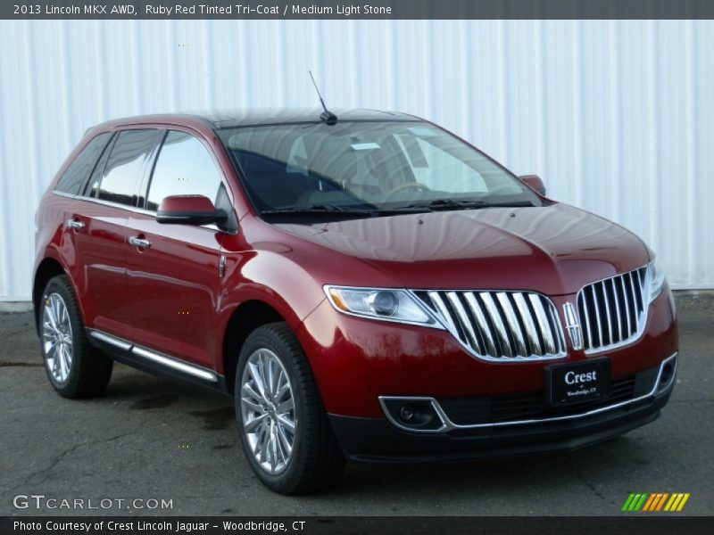 Ruby Red Tinted Tri-Coat / Medium Light Stone 2013 Lincoln MKX AWD