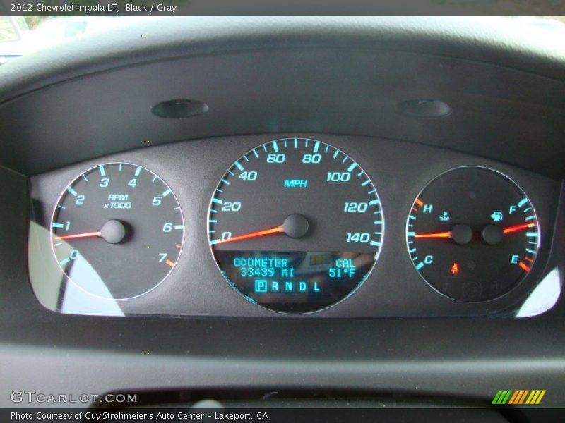 Black / Gray 2012 Chevrolet Impala LT