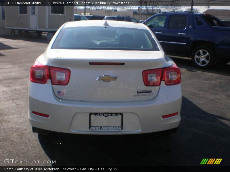 White Diamond Tricoat / Jet Black/Brownstone 2013 Chevrolet Malibu LTZ