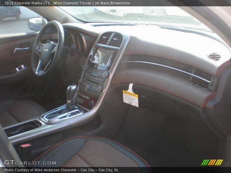 White Diamond Tricoat / Jet Black/Brownstone 2013 Chevrolet Malibu LTZ