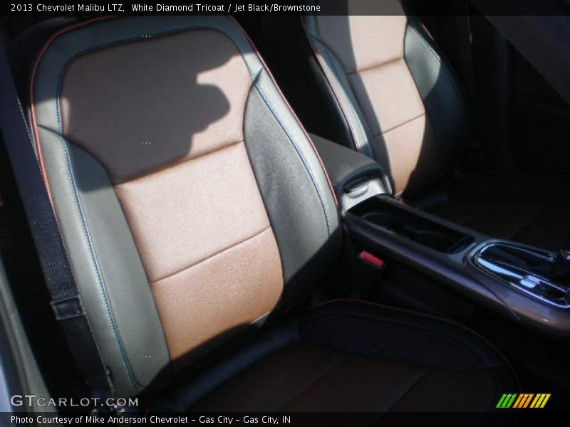 White Diamond Tricoat / Jet Black/Brownstone 2013 Chevrolet Malibu LTZ